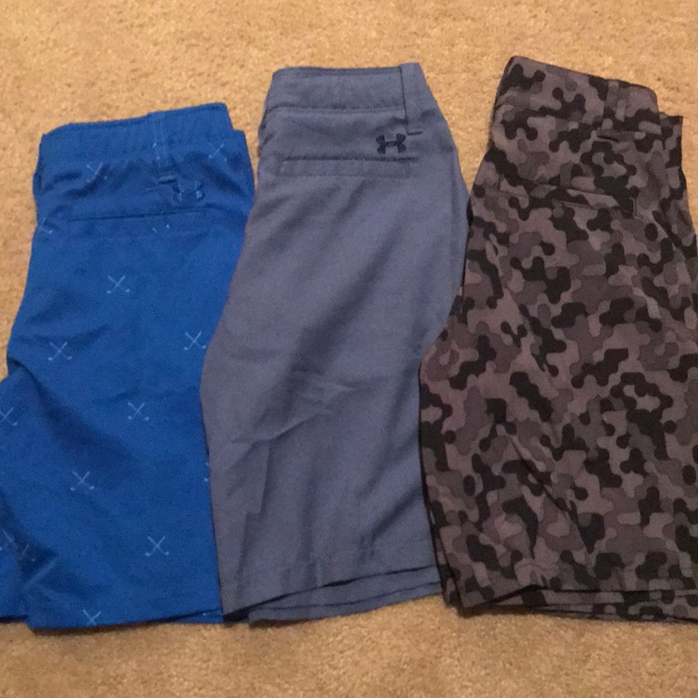 3 pairs of boys golf shorts. Only worn a few times